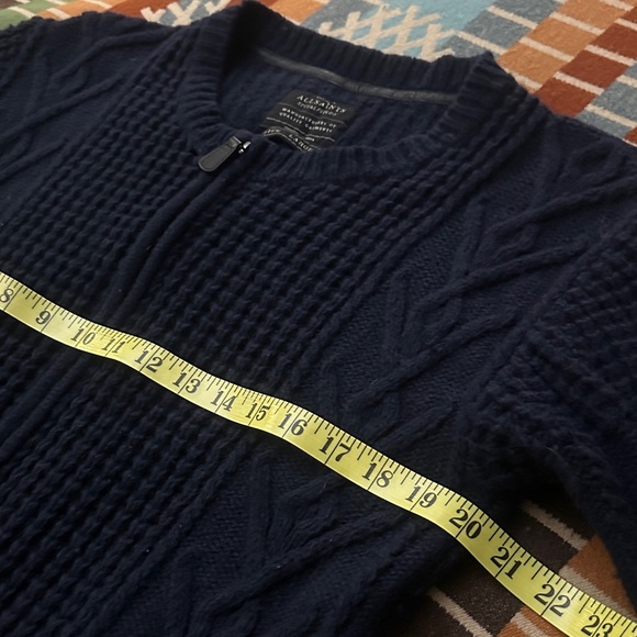 All Saints Full Zip Cable Crewneck Sweater - Picture 4 of 7